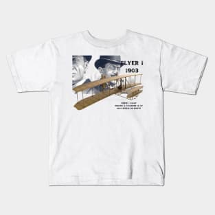 flyer 1 brothers aircraft design Kids T-Shirt